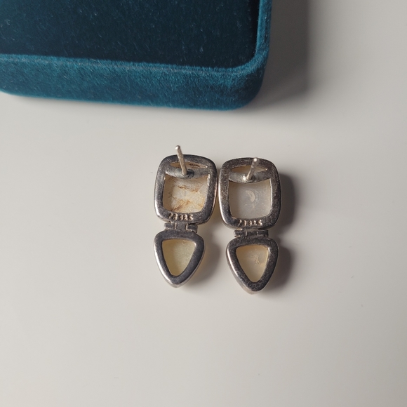 925 silver and mother of pearl earrings - Picture 4 of 6